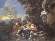 MOLA, Pier Francesco Herminia and Vafrino Tending the Wounded Tancred (mk05) Spain oil painting artist